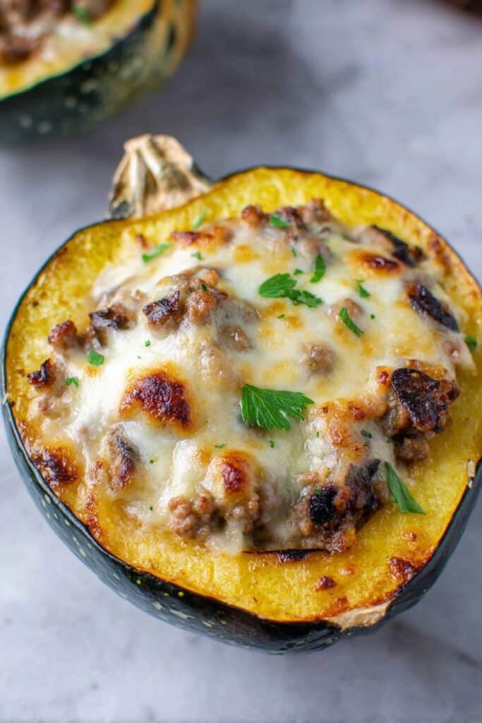 Stuffed Acorn Squash with Turkey and Apples Recipe