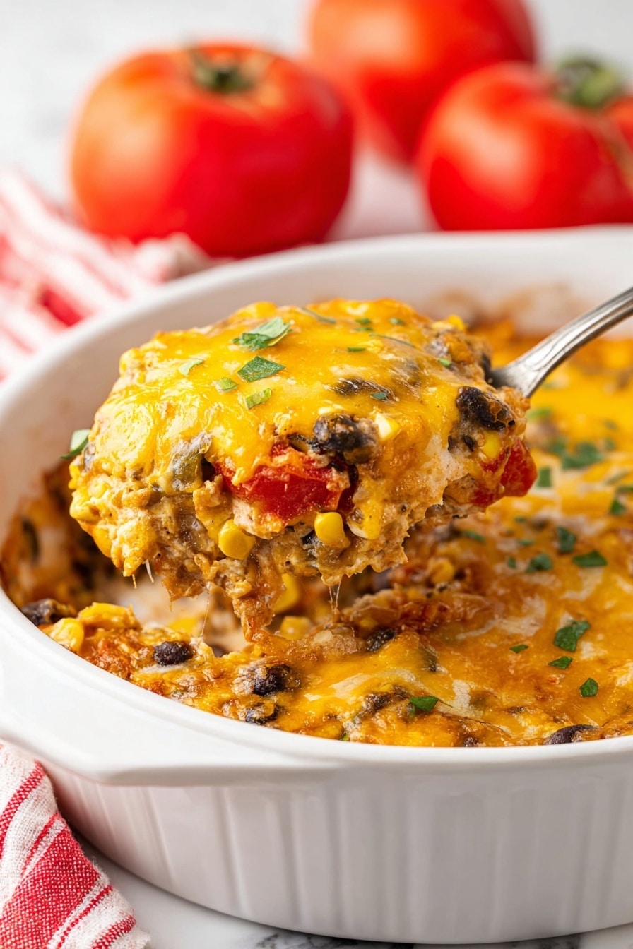 Cheesy Chicken Taco Casserole Recipe