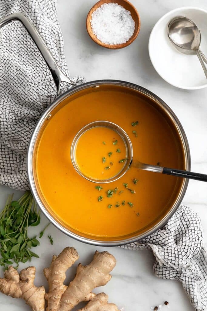 Creamy Roasted Carrot Ginger Soup Recipe