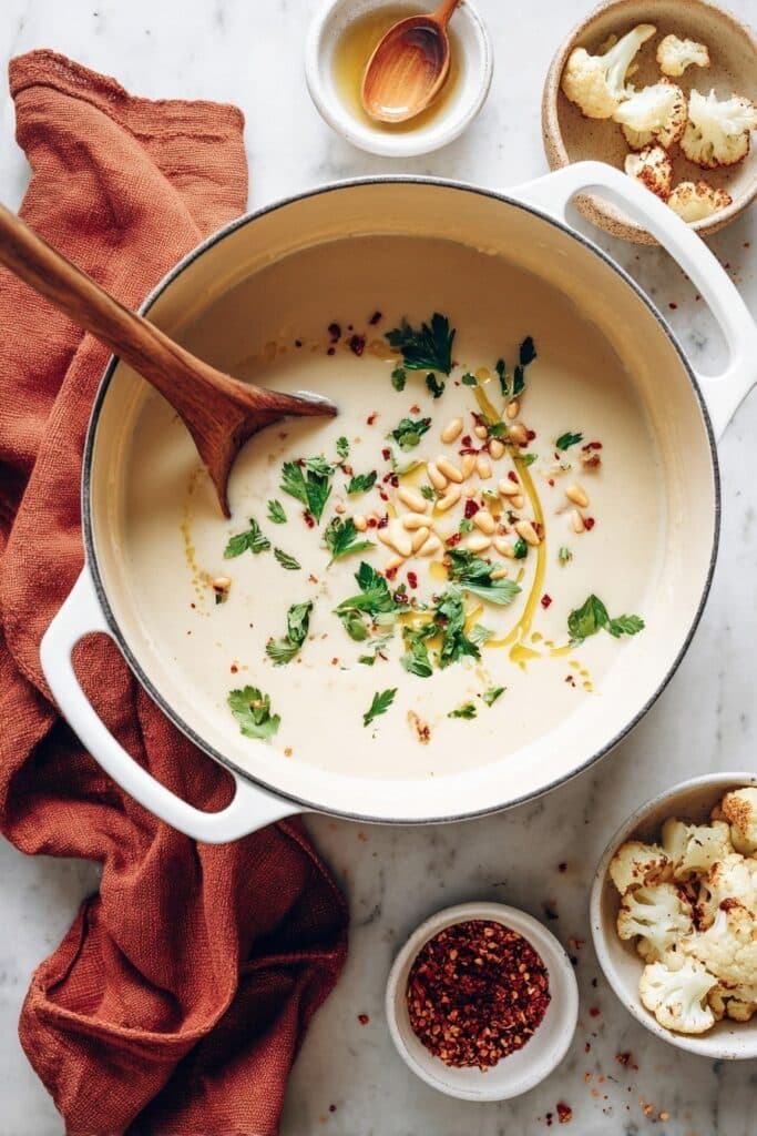 Creamy Roasted Cauliflower Soup Recipe