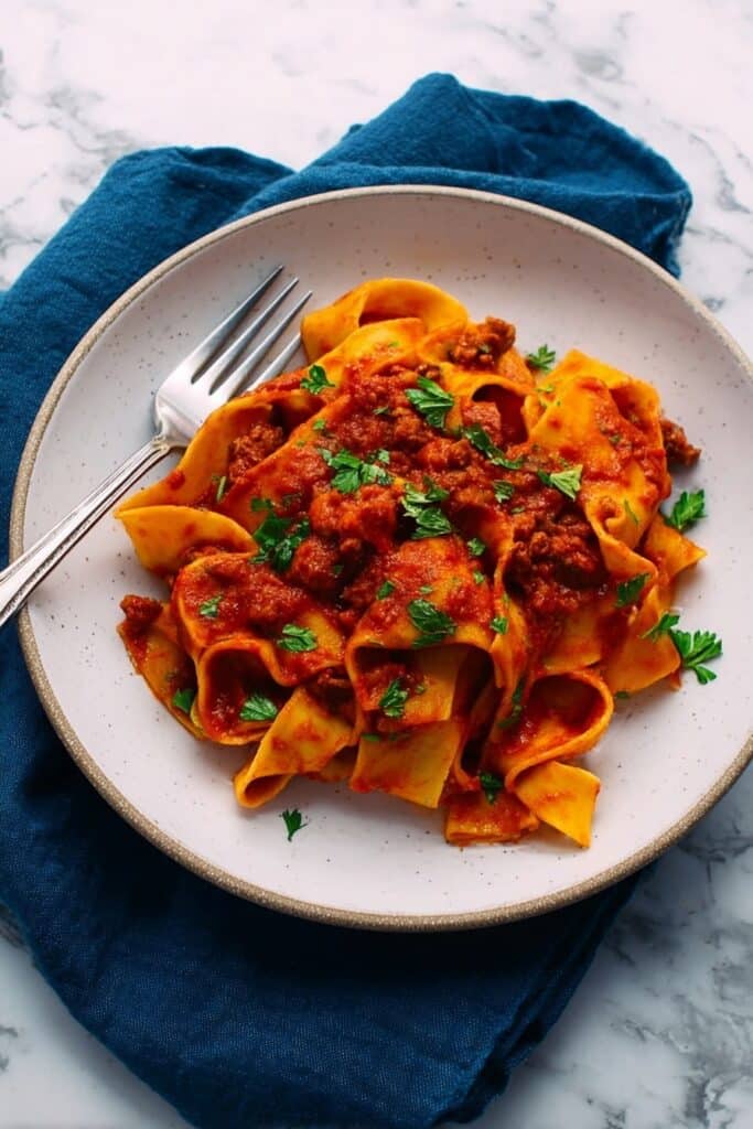 Slow Cooker Pappardelle Bolognese Recipe