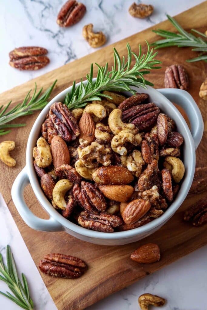Sweet and Salty Rosemary Roasted Nuts Recipe