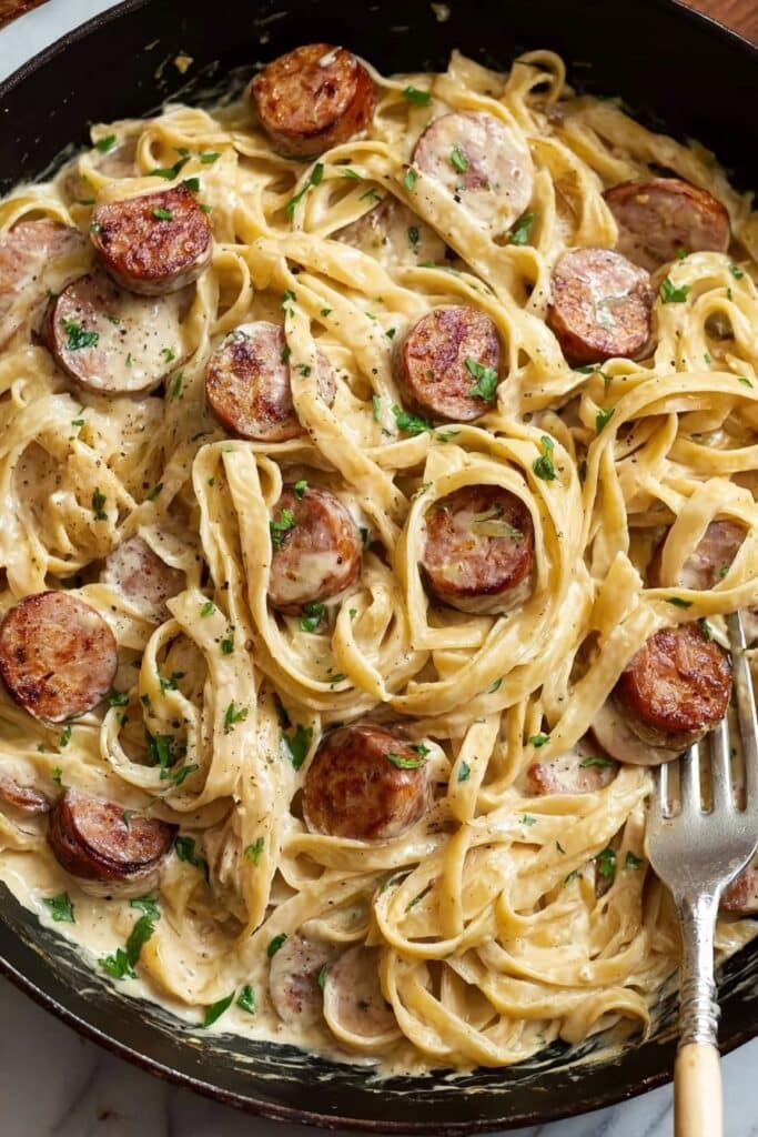 Smoked Sausage Cajun Alfredo Recipe