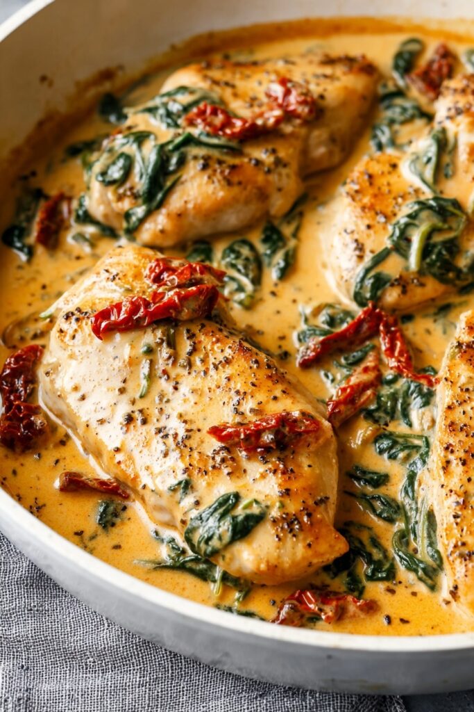 Creamy Tuscan Chicken with Sun-Dried Tomatoes Recipe