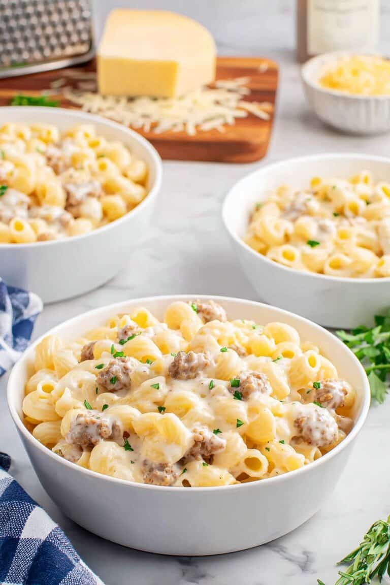 Cheesy Sausage Mac and Cheese Recipe