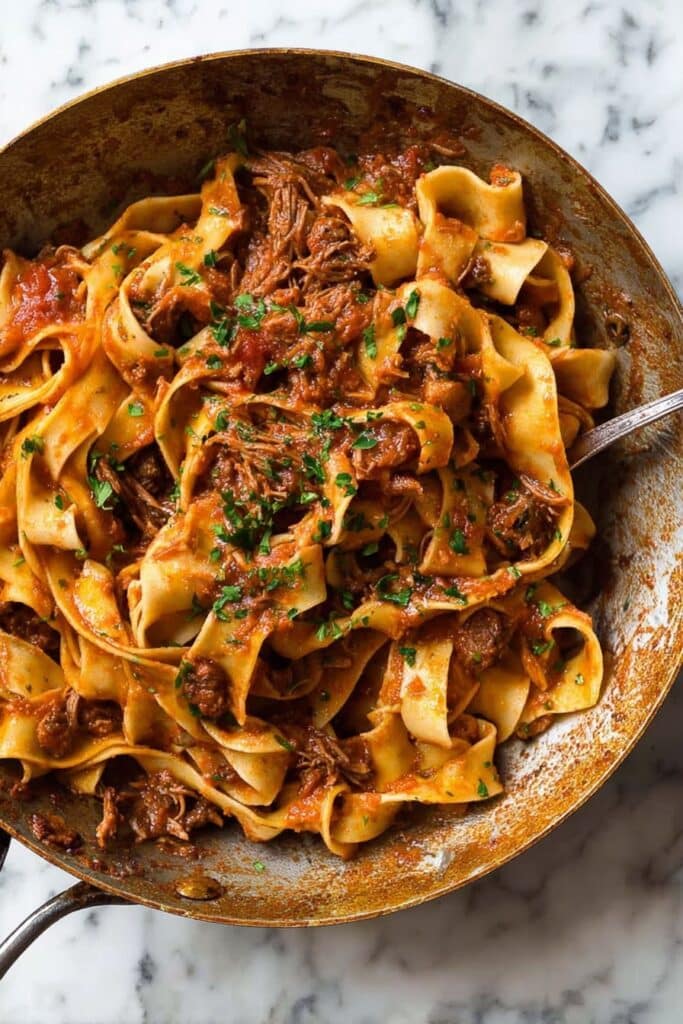 Slow Cooked Beef Ragu with Pasta Recipe