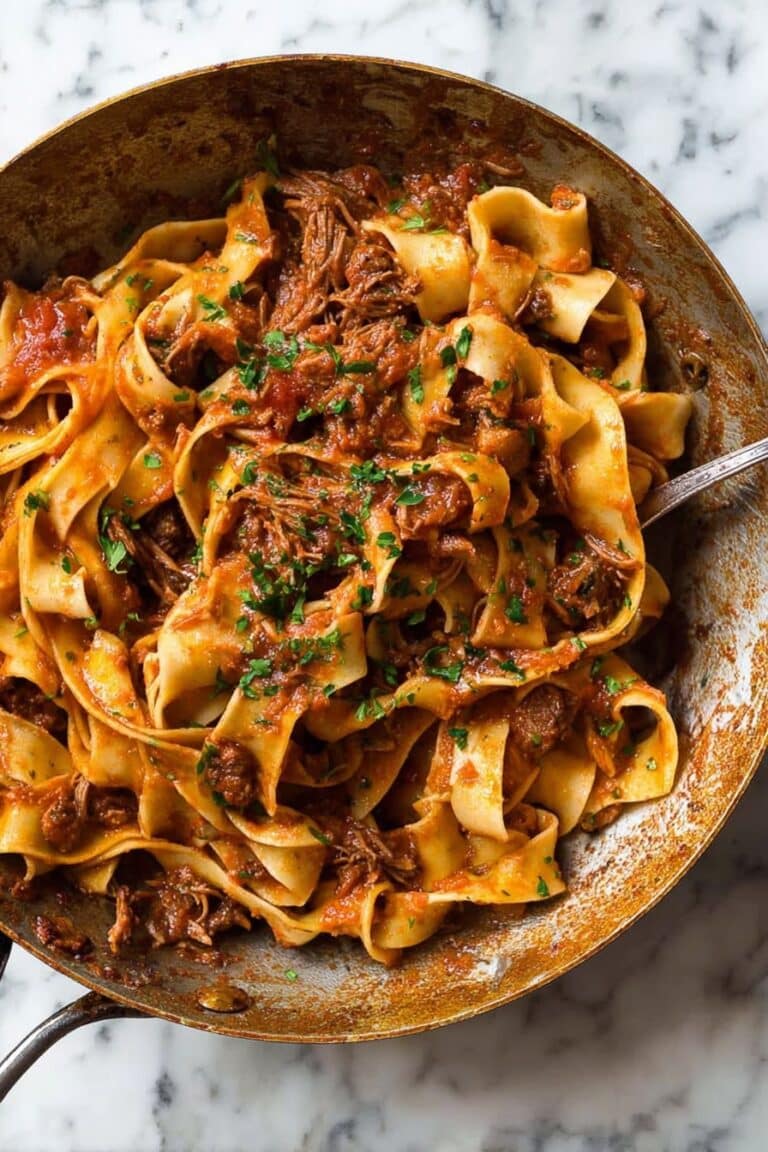 Slow Cooked Beef Ragu with Pasta Recipe