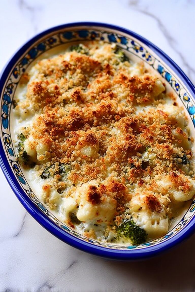 Cheesy Broccoli Cauliflower Casserole Recipe