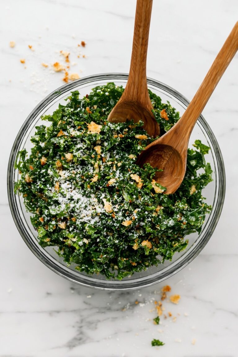 Toasted Bread Parmesan Kale Salad Recipe