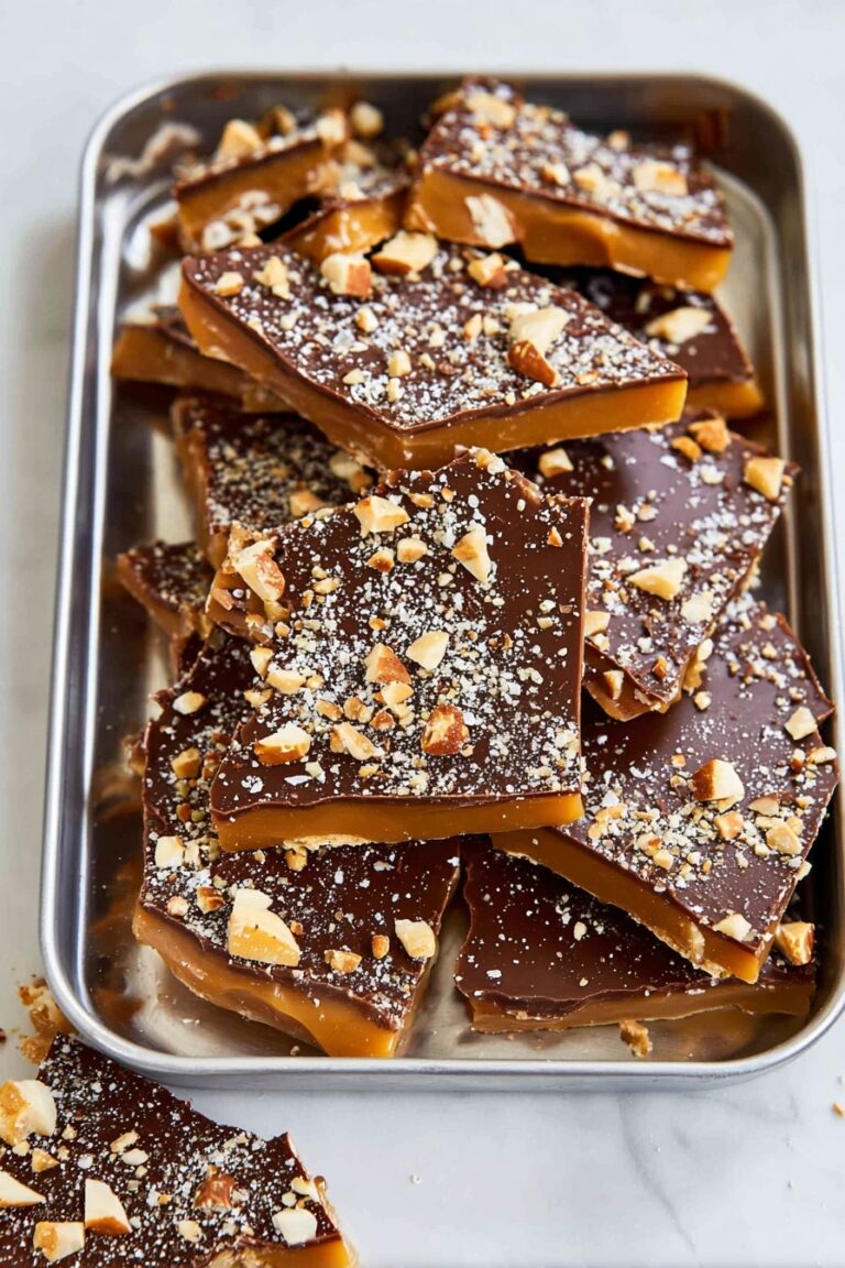 Homemade Toffee with Chocolate and Pecans Recipe