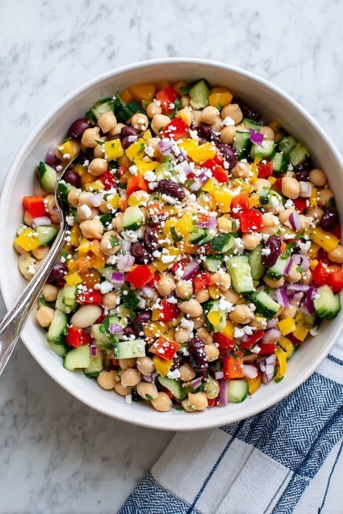 Hearty Bean Salad with Feta and Olives Recipe