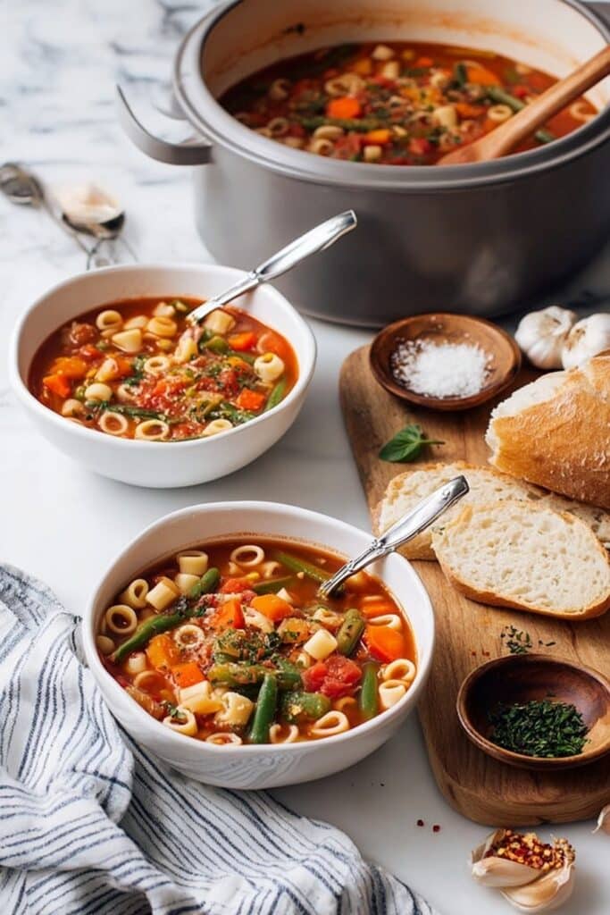 Easy Vegetarian Minestrone Soup Recipe