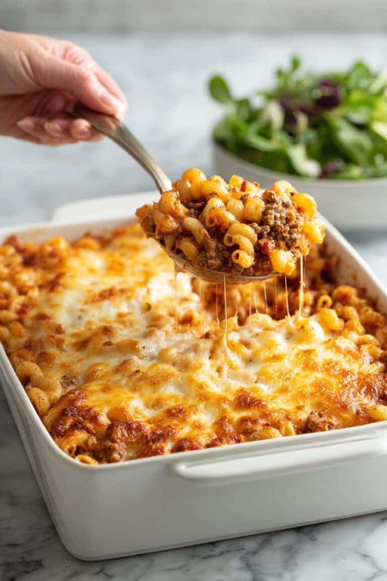 Beef Mushroom Johnny Marzetti Casserole Recipe