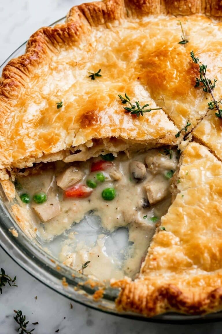 Homemade Chicken Pot Pie with Flaky Crust Recipe