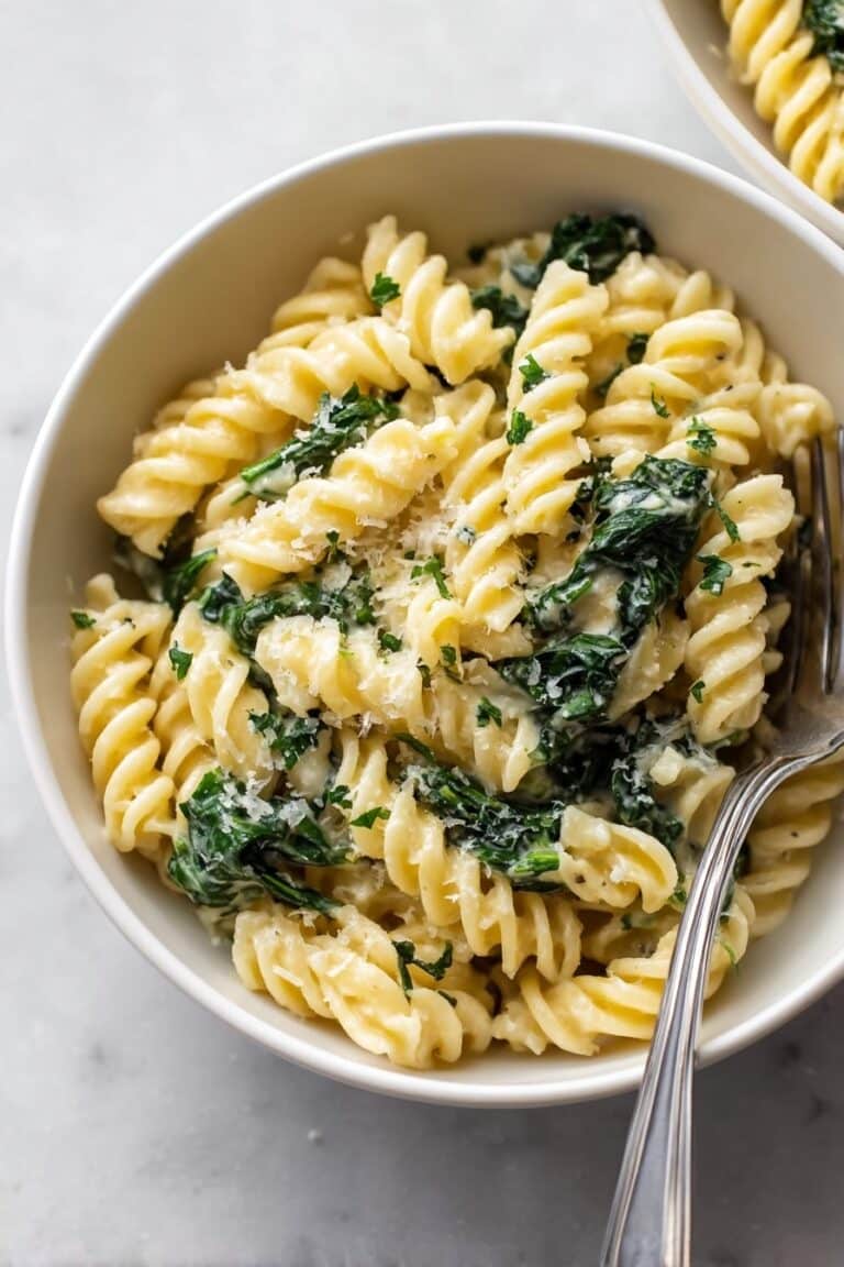 Creamy Spinach Goat Cheese Pasta Recipe