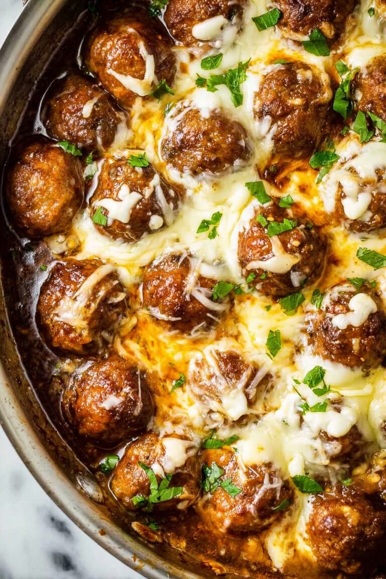 Slow Cooker French Onion Meatballs Recipe