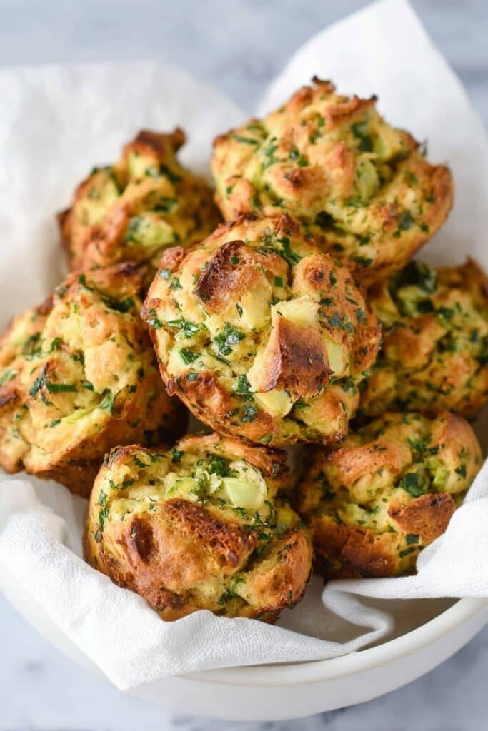 Baked Stuffing Balls with Herbs and Vegetables Recipe