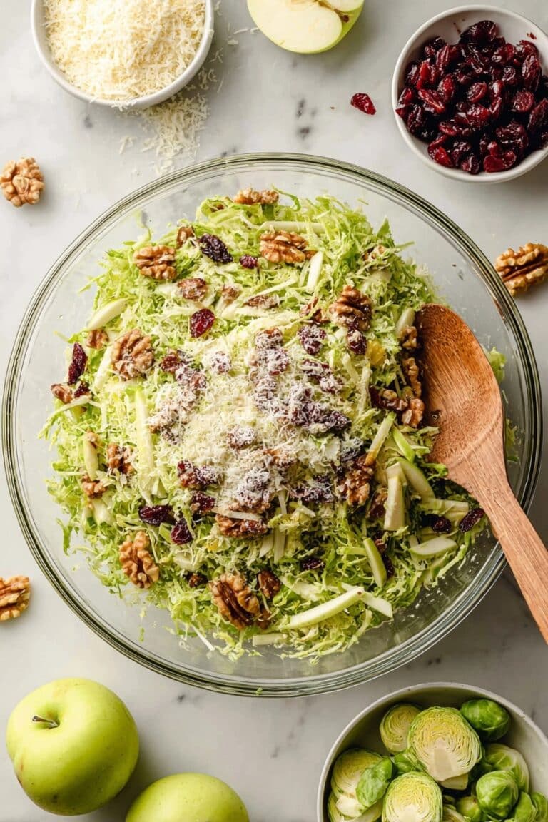 Crispy Brussels Sprouts Salad with Apples Recipe