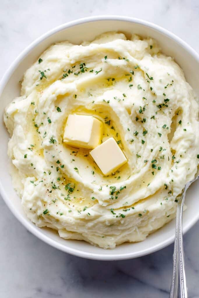 Creamy Mashed Potatoes with Butter and Herbs Recipe