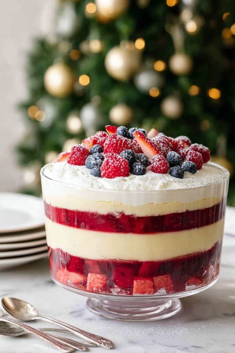 Festive Cranberry Fruit Trifle Recipe