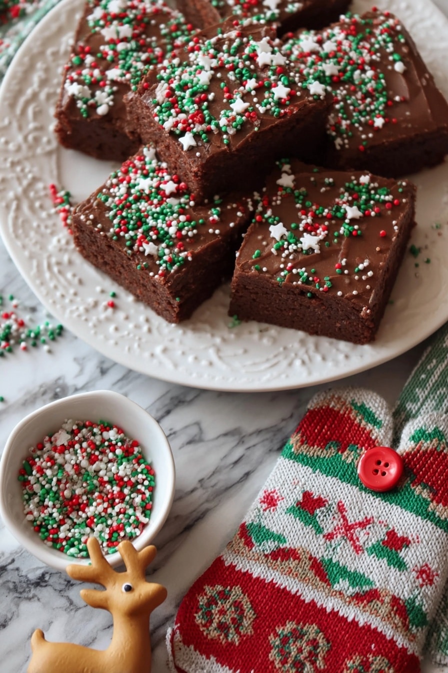 Chocolate Frosted Christmas Brownies Recipe