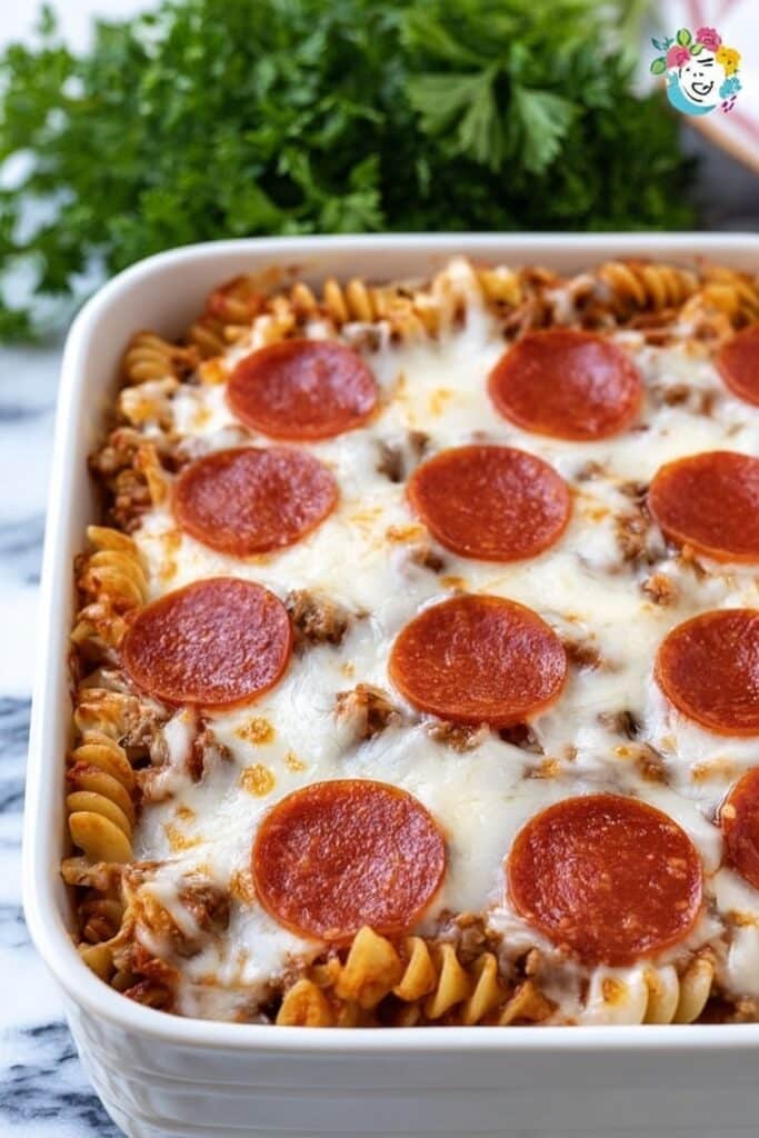 Cheesy Baked Pizza Pasta Recipe