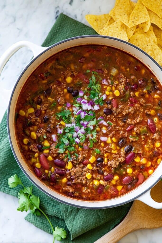 Hearty Taco Soup with Ground Beef Recipe