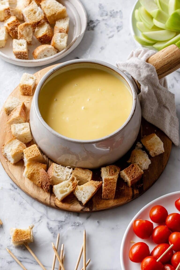 Cheese Fondue Recipe with Dippers Recipe