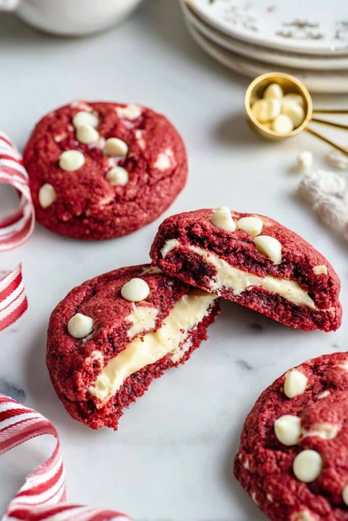 Cheesecake Stuffed Red Velvet Cookies Recipe