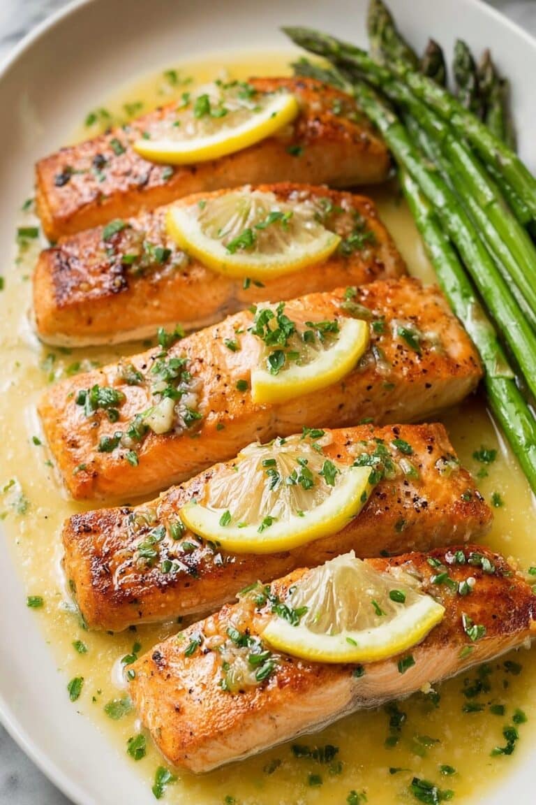 Garlic Lemon Butter Salmon Recipe