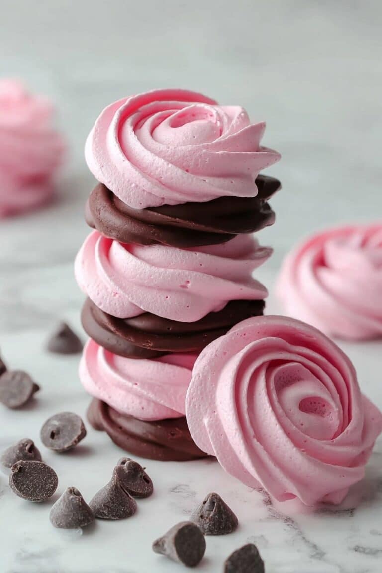 Raspberry Meringue Sandwiches with Chocolate Ganache Recipe