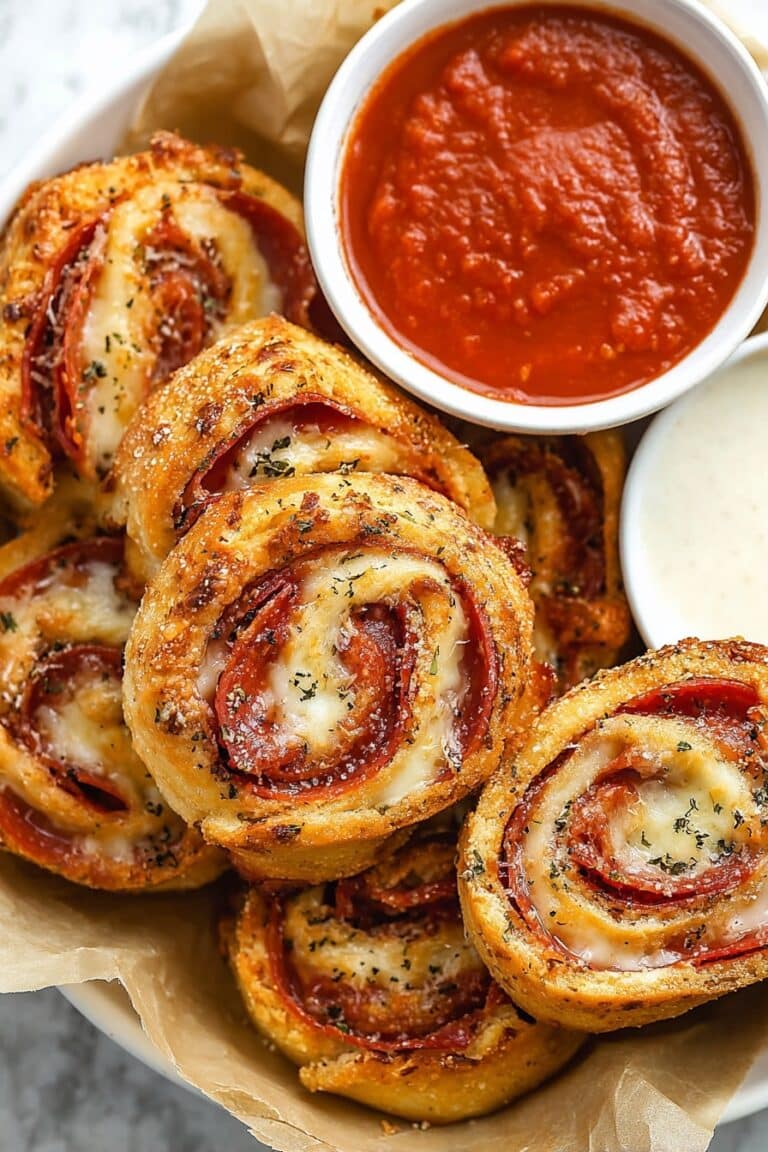 Cheesy Pepperoni Rolls with Marinara Recipe