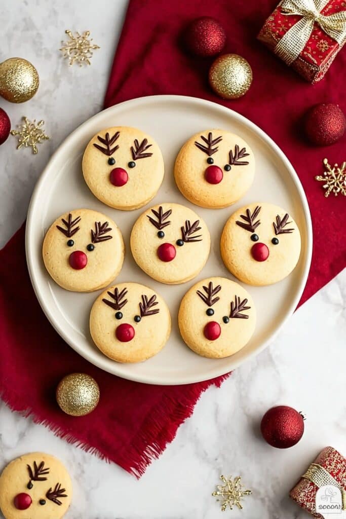 Reindeer Cookies with Jam and Chocolate Recipe