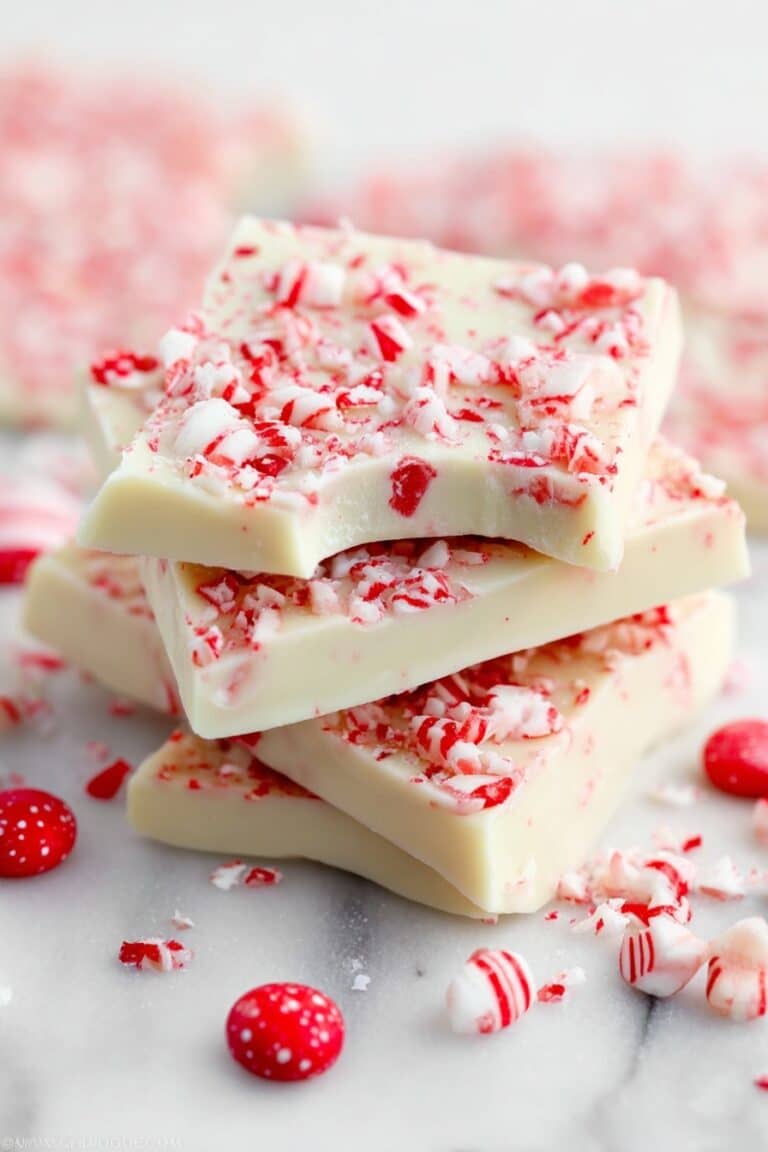 Candy Cane Fudge with White Chocolate Recipe