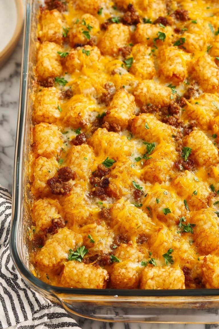 Cheesy Tater Tot Breakfast Casserole Recipe