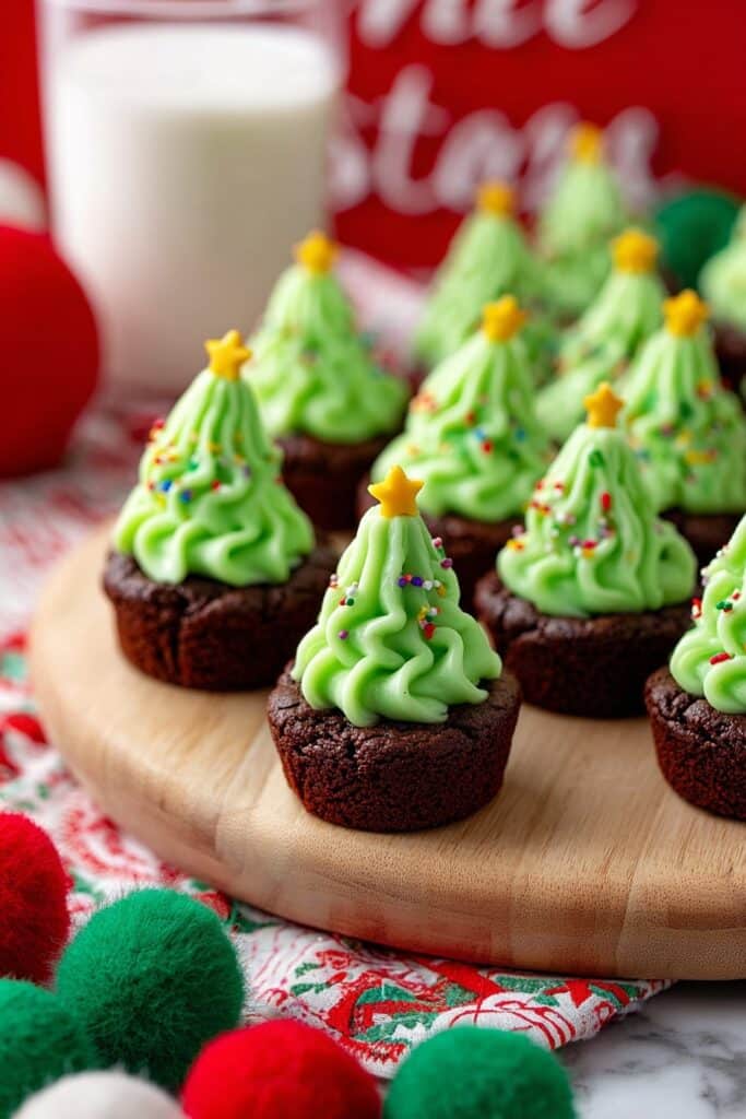 Christmas Tree Brownie Bites Recipe