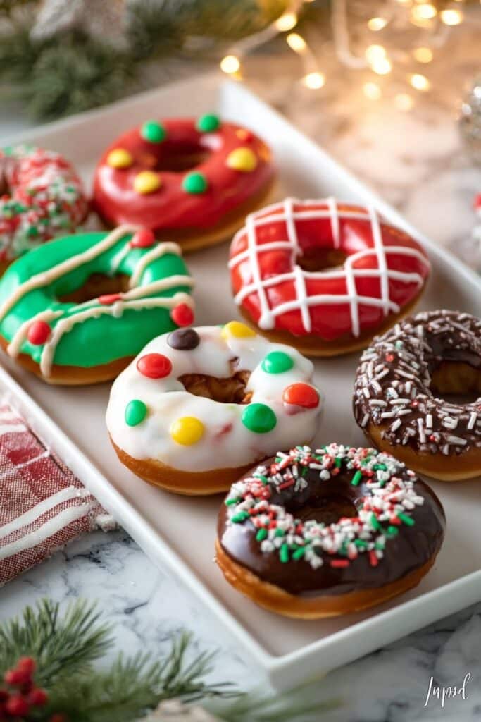 Festive Christmas Donuts with Colorful Glaze Recipe