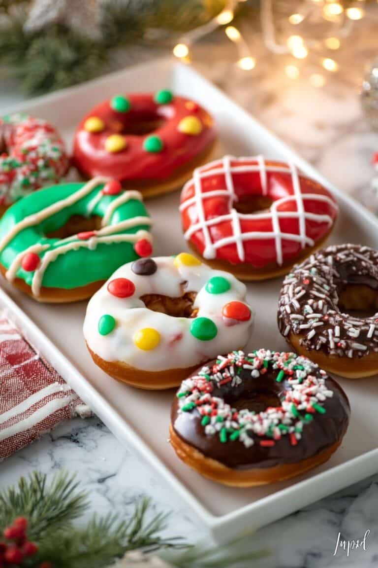 Festive Christmas Donuts with Colorful Glaze Recipe