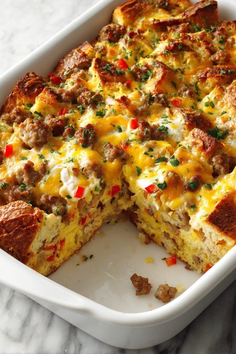 Sausage Bagel Breakfast Casserole Recipe