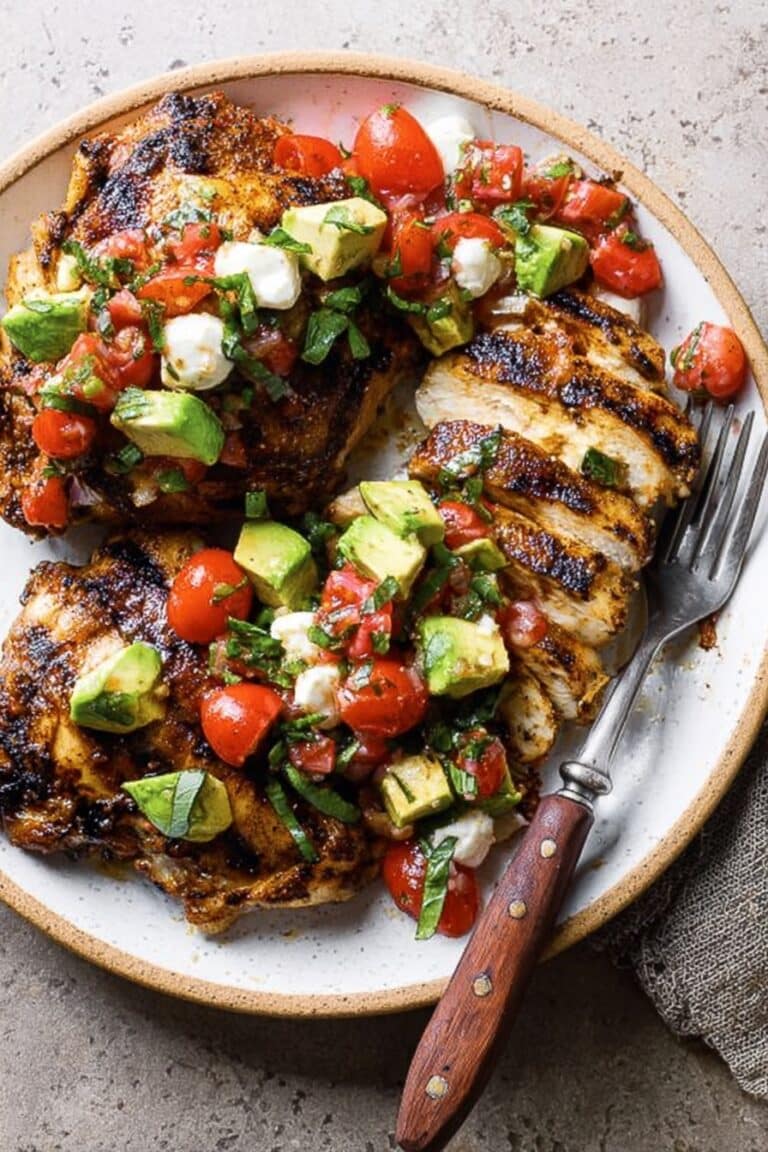 Balsamic Chicken with Caprese Salsa Recipe