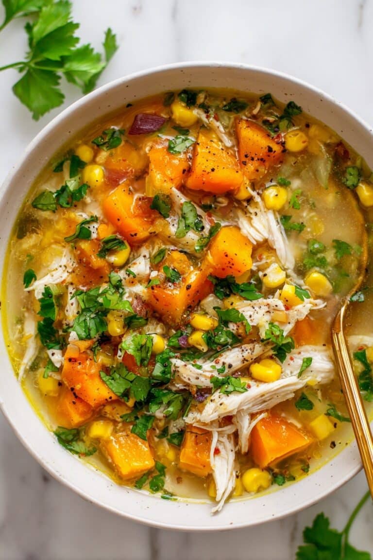 Butternut Squash Green Chile Chicken Soup Recipe