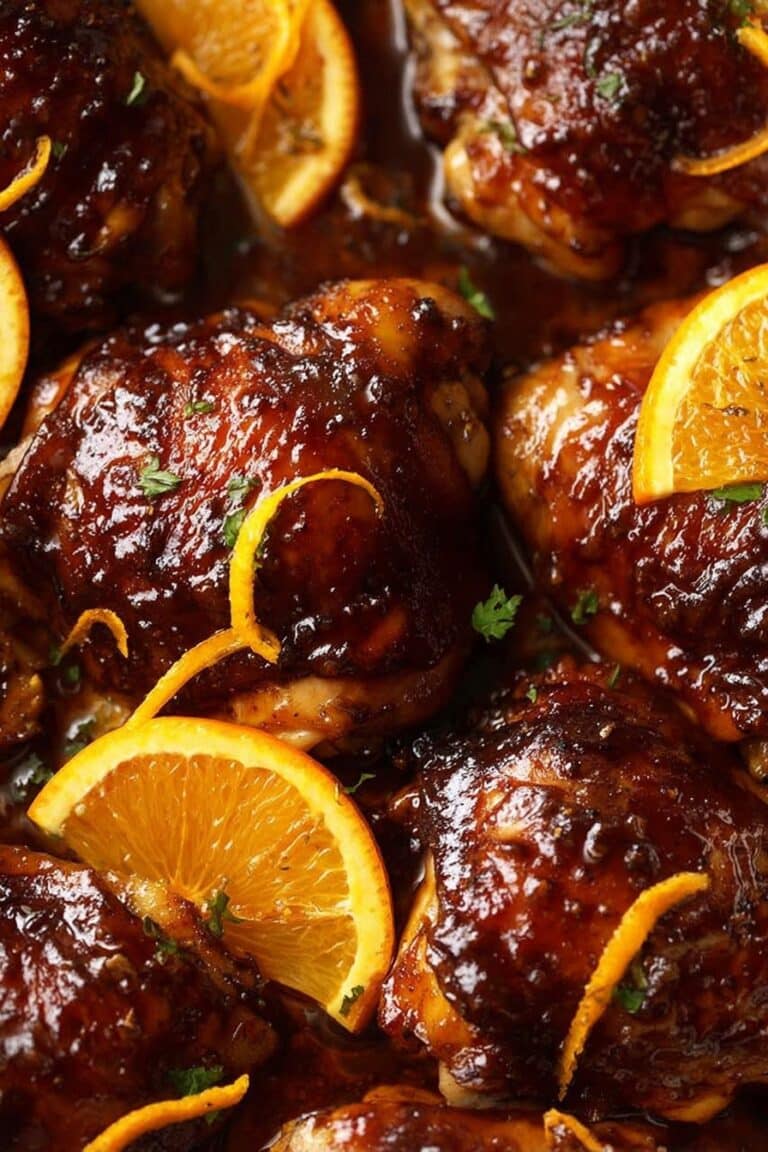 Sticky Orange Christmas Chicken Recipe