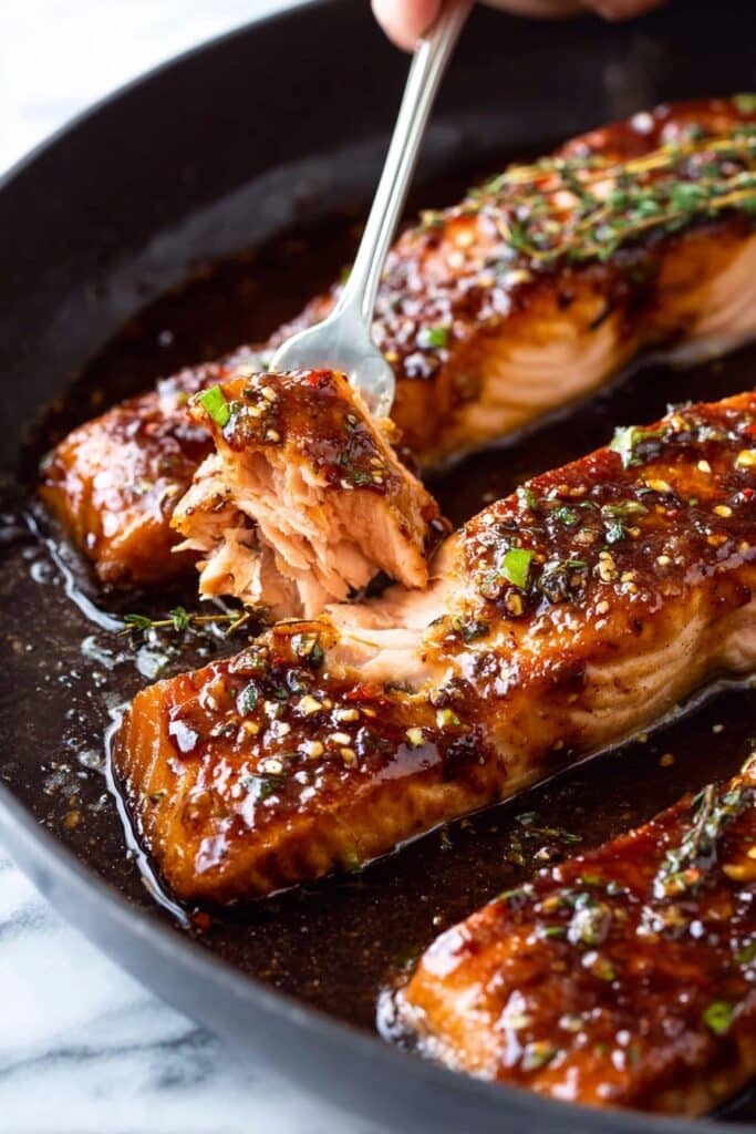 Honey Garlic Glazed Salmon Recipe