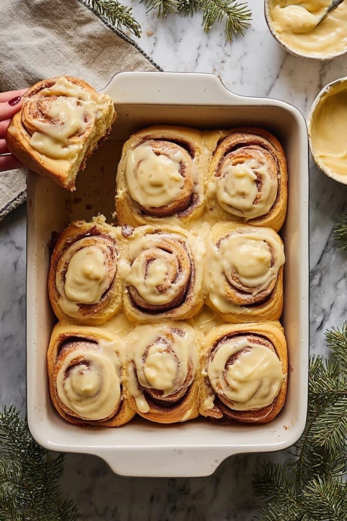 Gingerbread Cinnamon Rolls with Cream Cheese Frosting Recipe