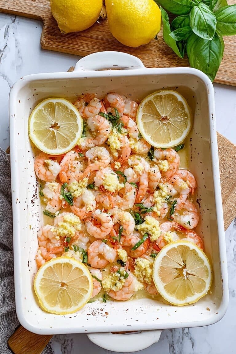 Baked Shrimp Scampi with Garlic and Lemon Recipe