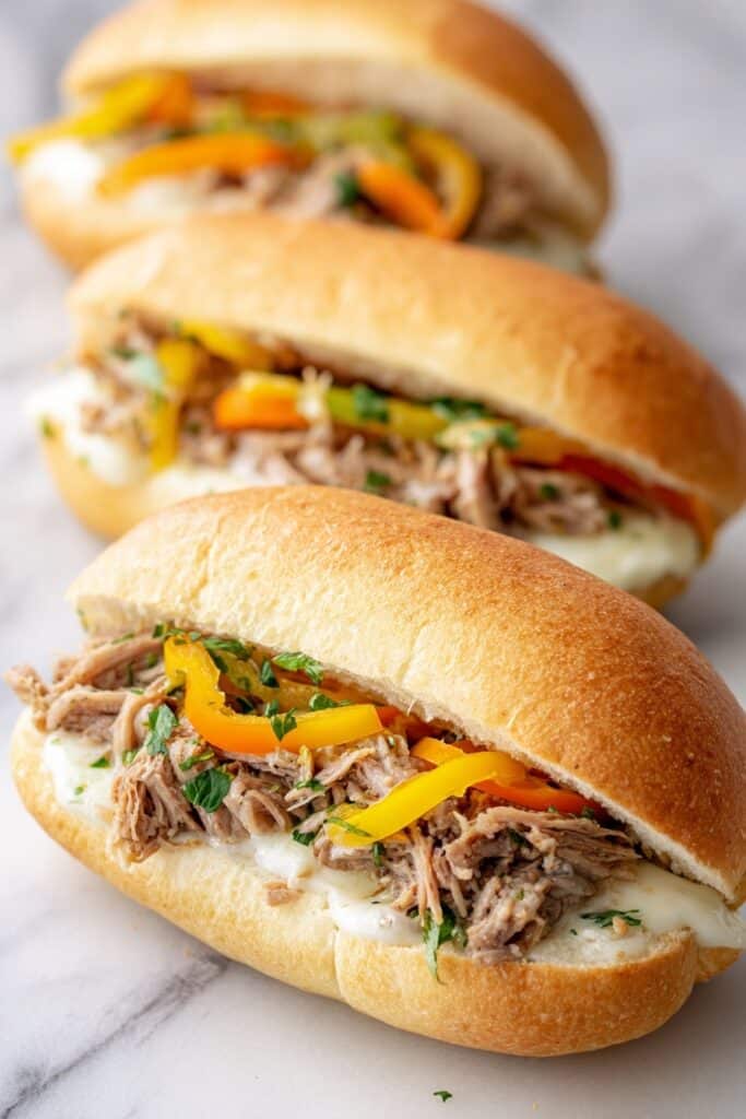 Slow Cooker Italian Chicken Sandwiches Recipe