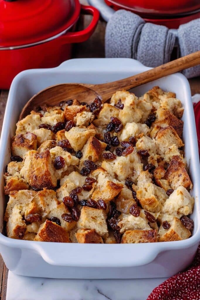 Cranberry Bread Pudding with Toffee Bits Recipe