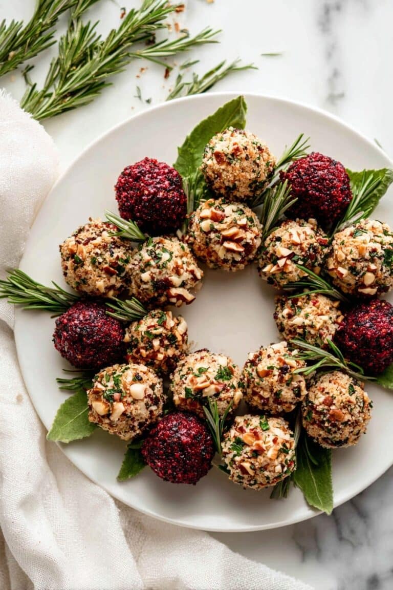 Cheese Ball Wreath appetizer Recipe