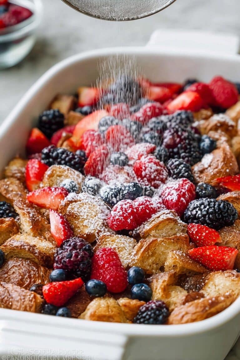 Blueberry Croissant French Toast Casserole Recipe
