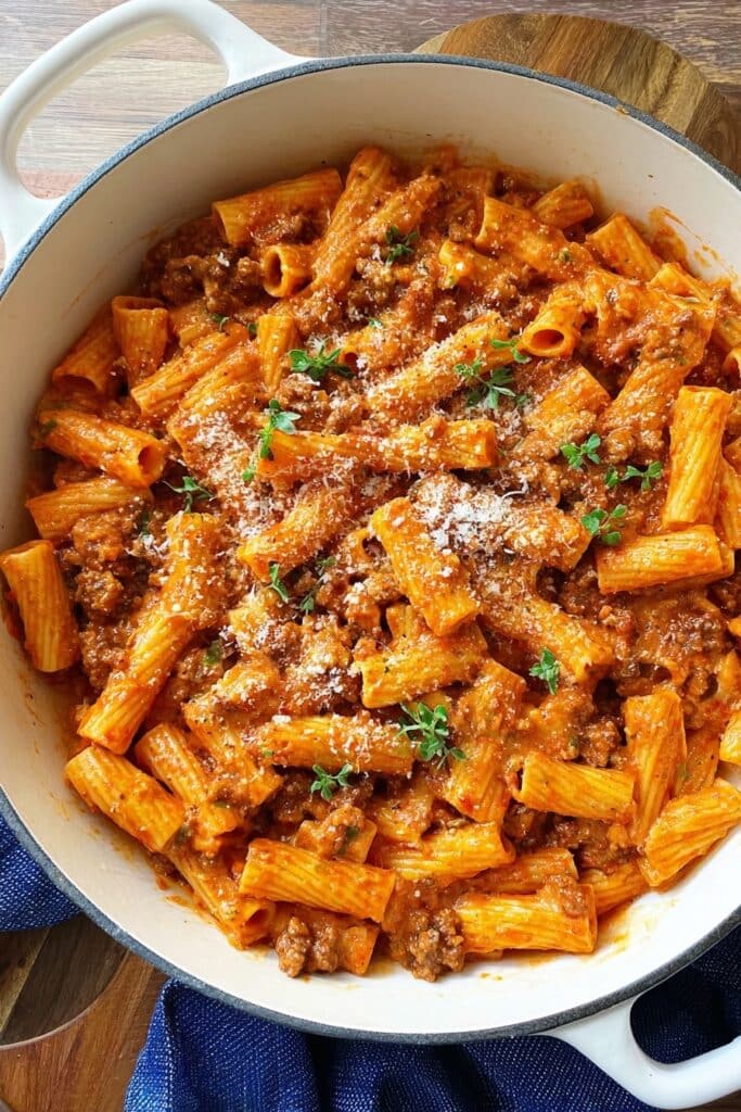 Spicy Sausage Rigatoni Pasta Recipe